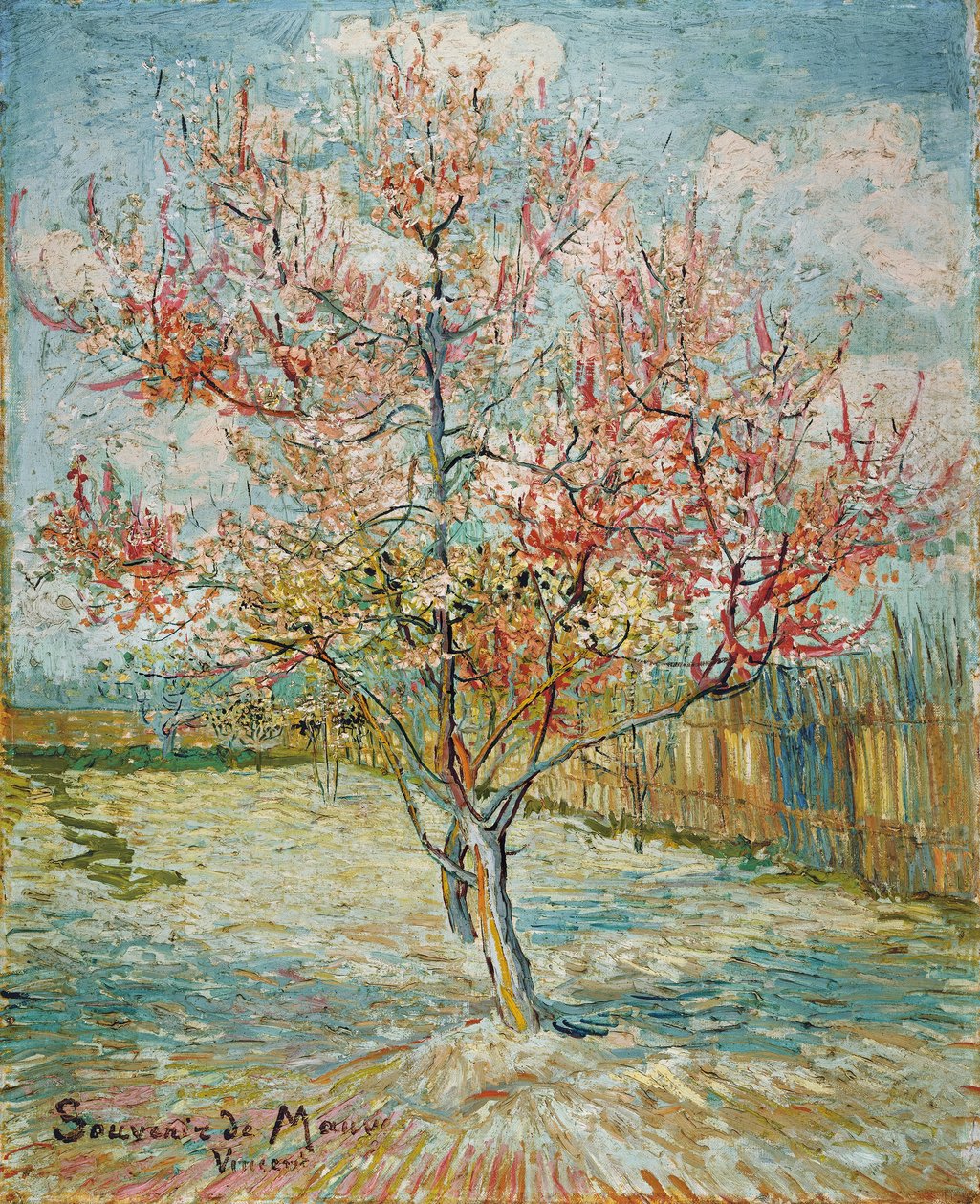 Pessegueiro em flor de Vincent van Gogh