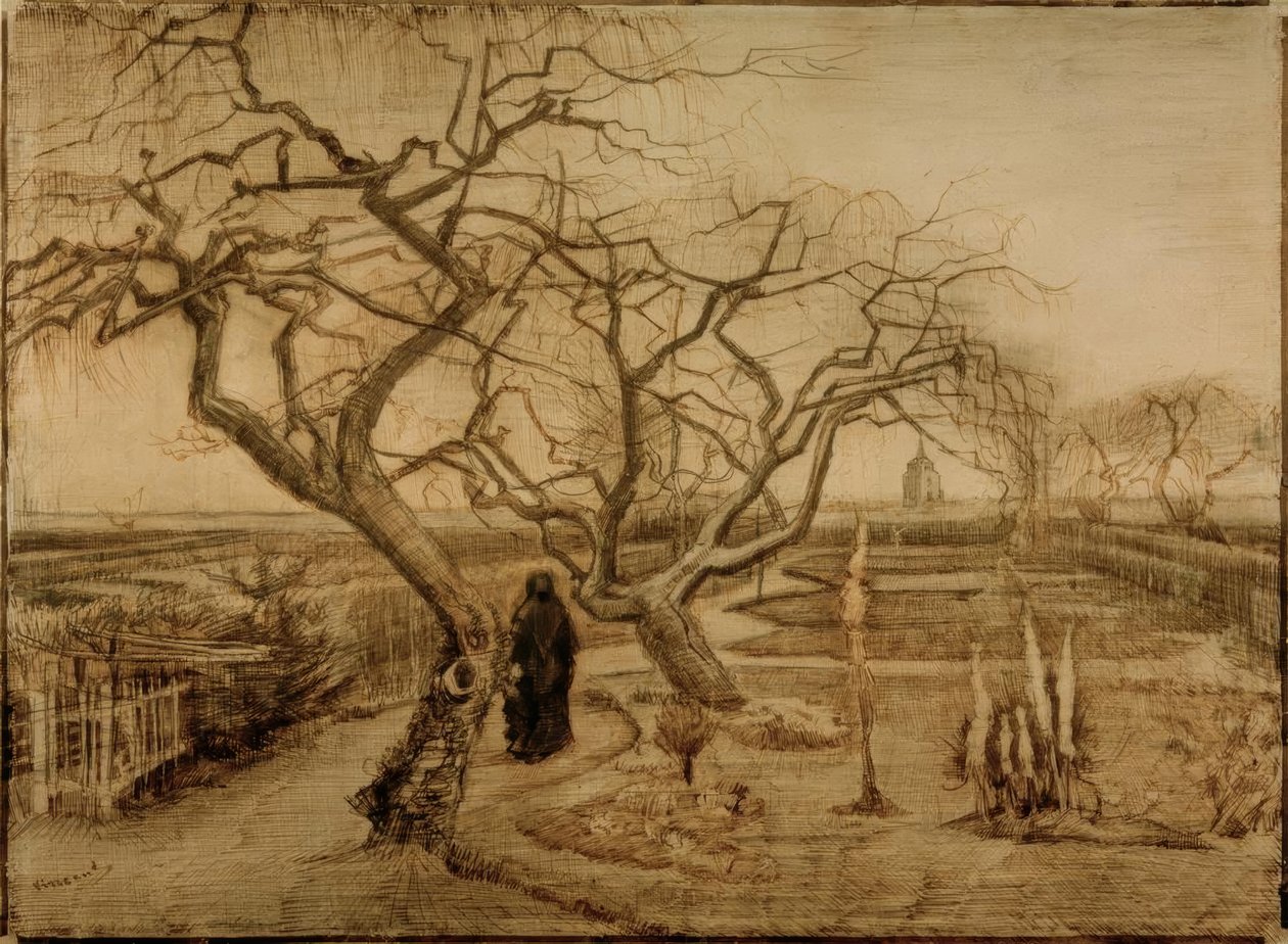 Jardim no inverno de Vincent van Gogh