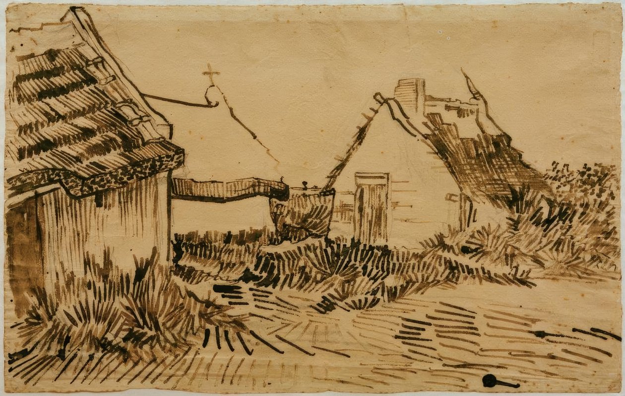 Casas em Les Saintes-Maries-de-la– Mer de Vincent van Gogh