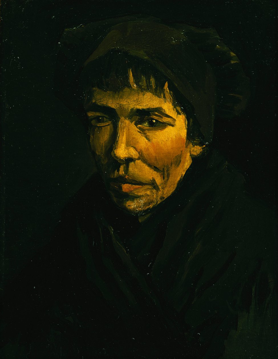 Cabeça de um camponês; Pete de Paysanne, 1885 de Vincent van Gogh