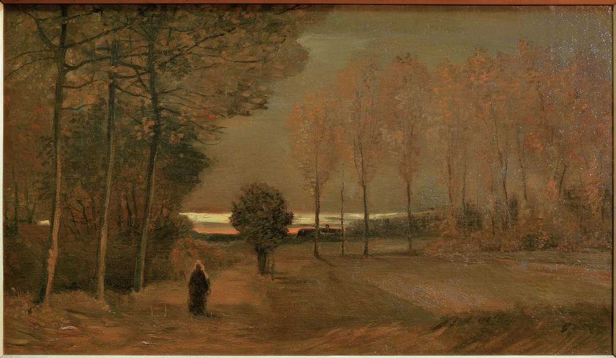 Paisagem de outono à noite de Vincent van Gogh