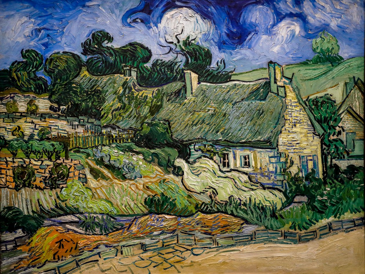 Casa com Tecto de Palha em Cordeville de Vincent van Gogh