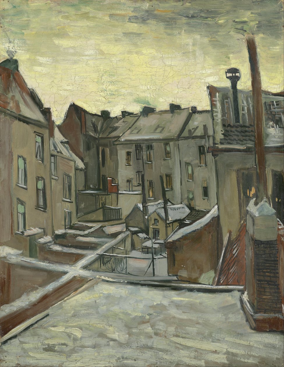 Casas vistas de trás de Vincent van Gogh