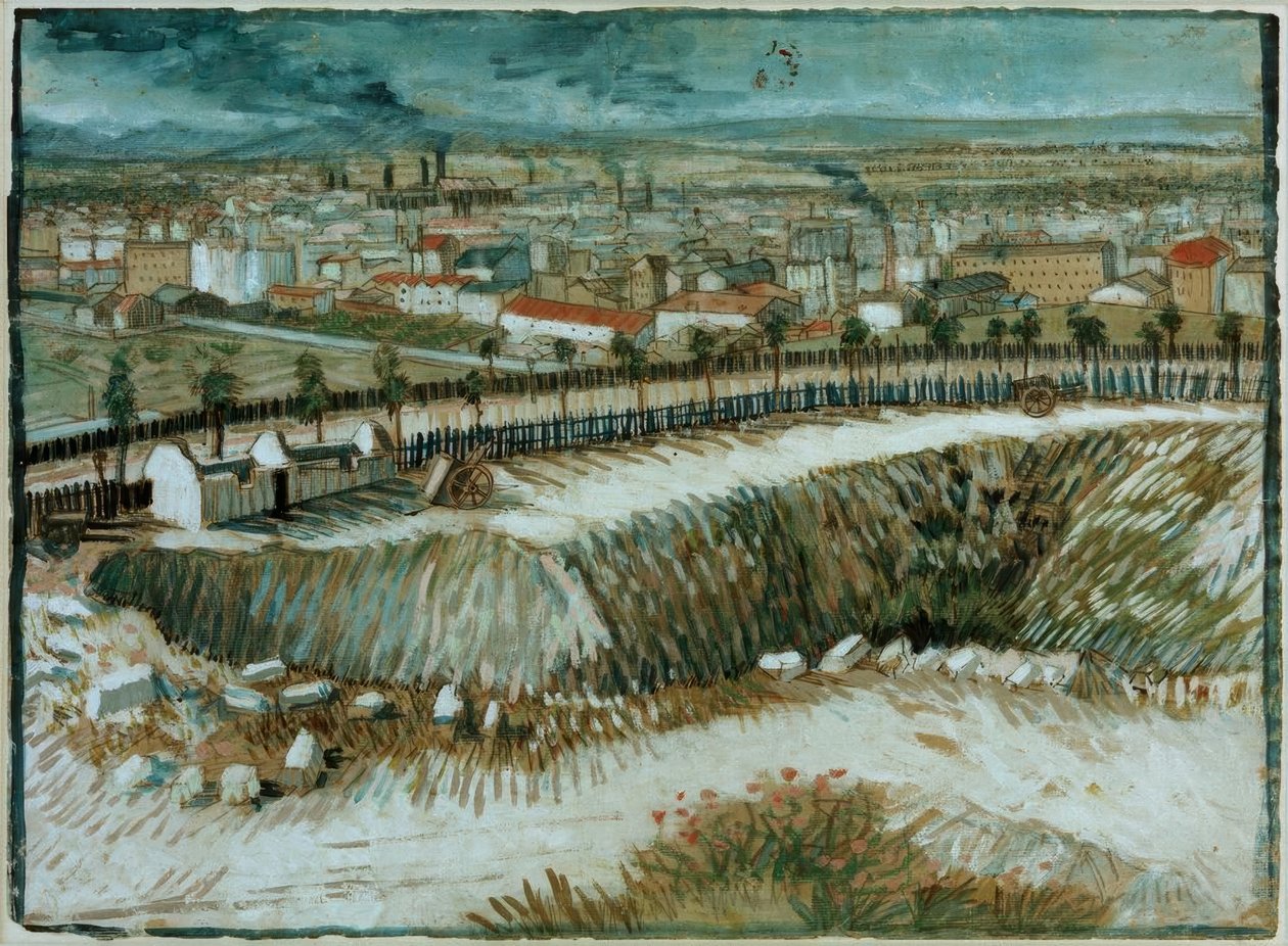 Paisagem Industrial - Nos arredores de Paris, perto de Montmartre de Vincent van Gogh