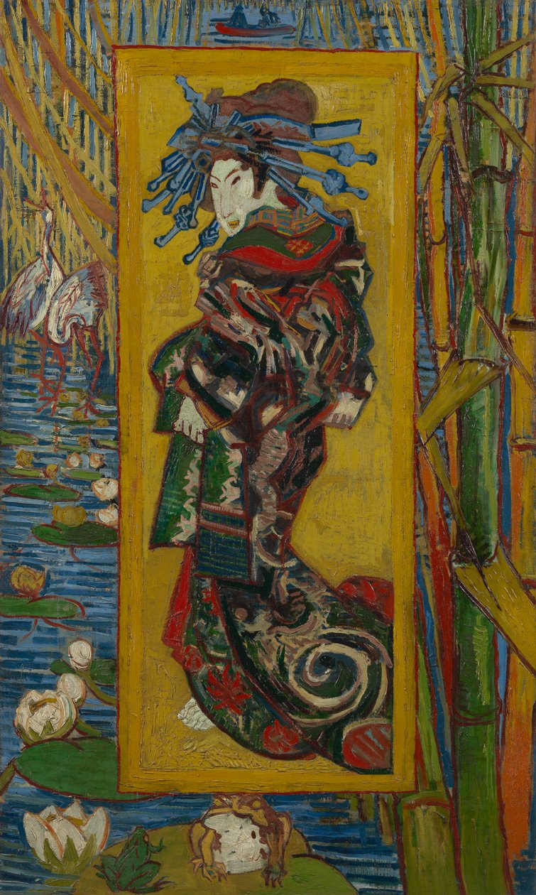 Japonerie: Courtesan ou Oiran (após Kesai Eisen), Paris de Vincent van Gogh