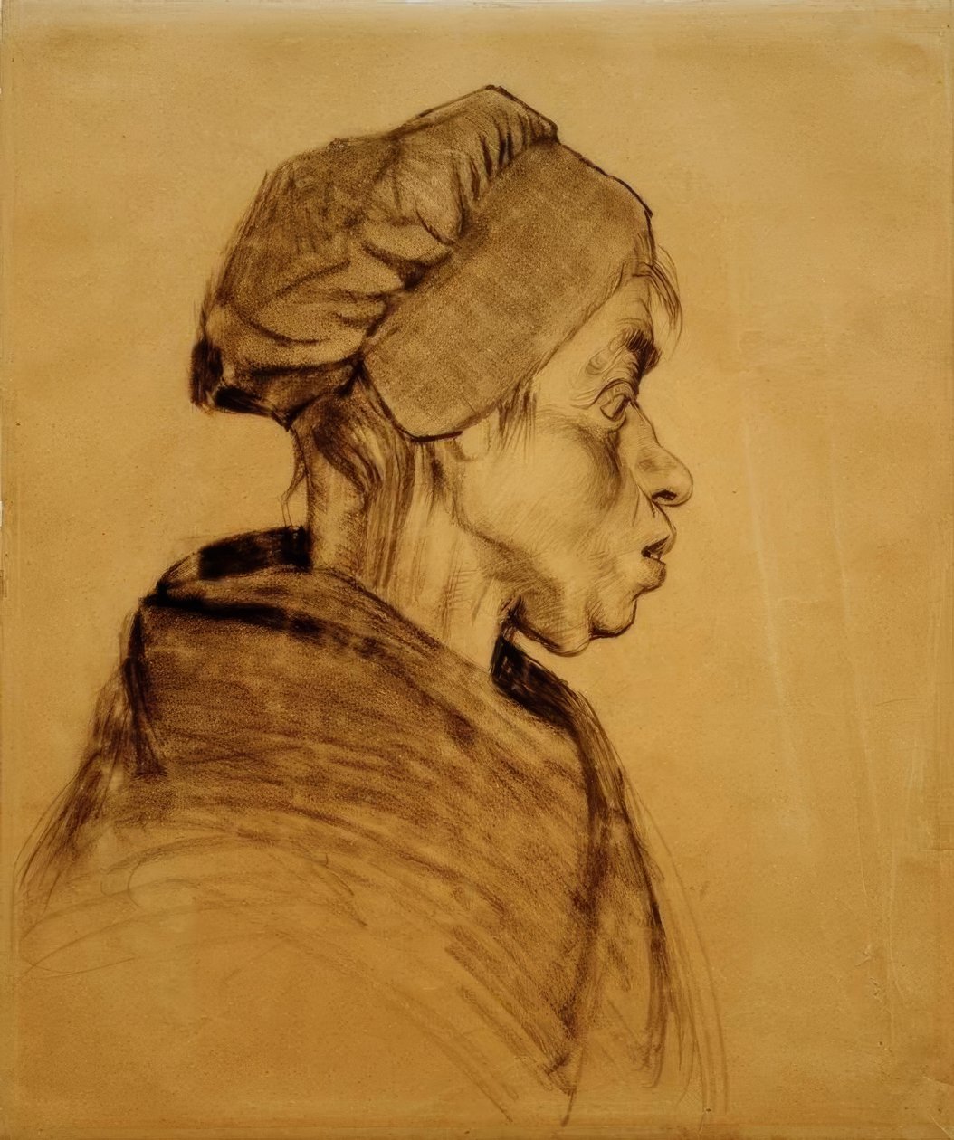 Cabeça de uma mulher de Vincent van Gogh