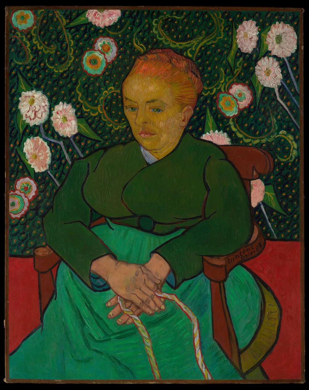 La Berceuse (Mulher a embalar um berço; Augustine-Alix Pellicot Roulin, 1851–1930) de Vincent van Gogh
