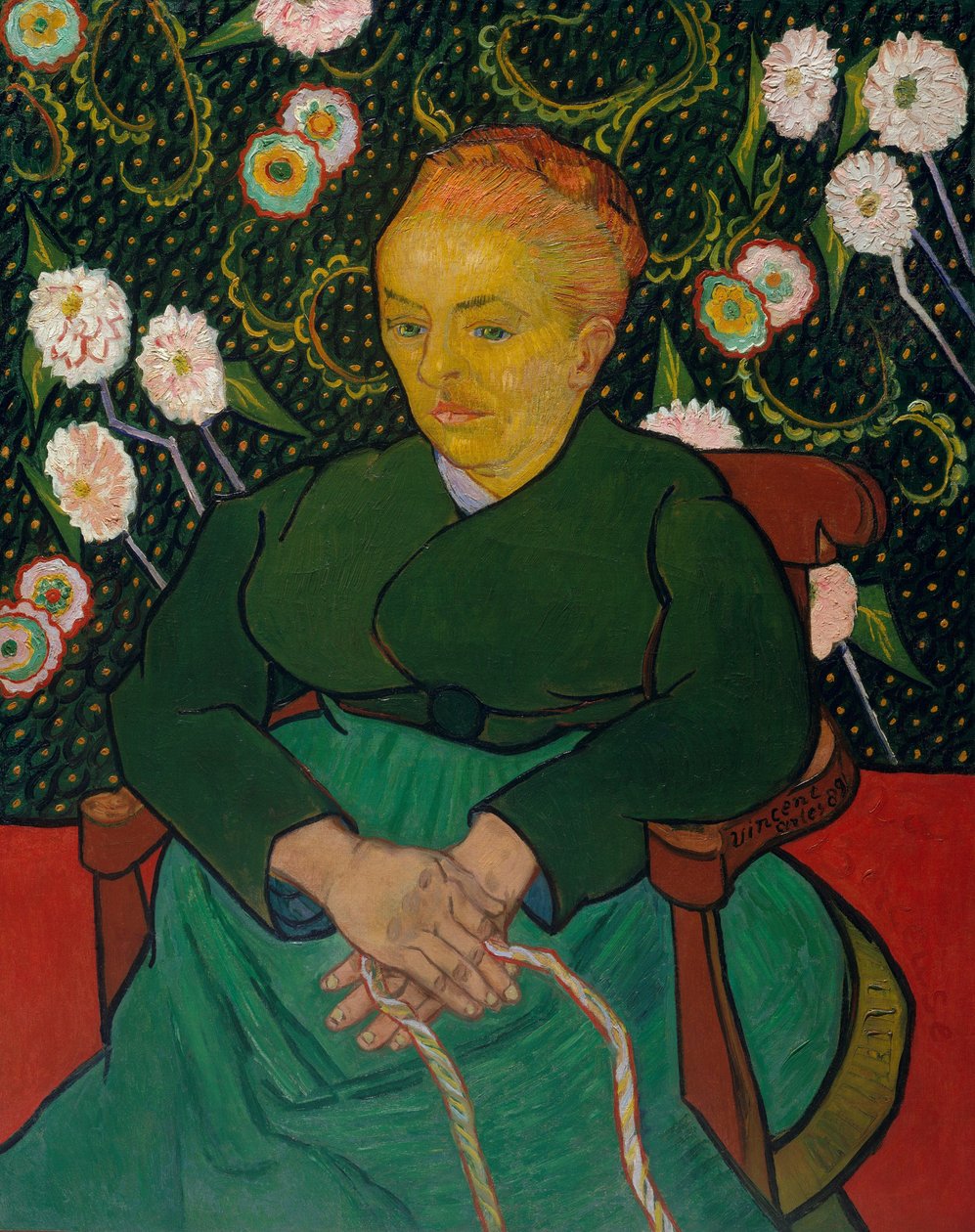 La Berceuse Woman Rocking a Berço, Augustine-Alix Pellicot Roulin, 1851-1930, 1889. de Vincent van Gogh