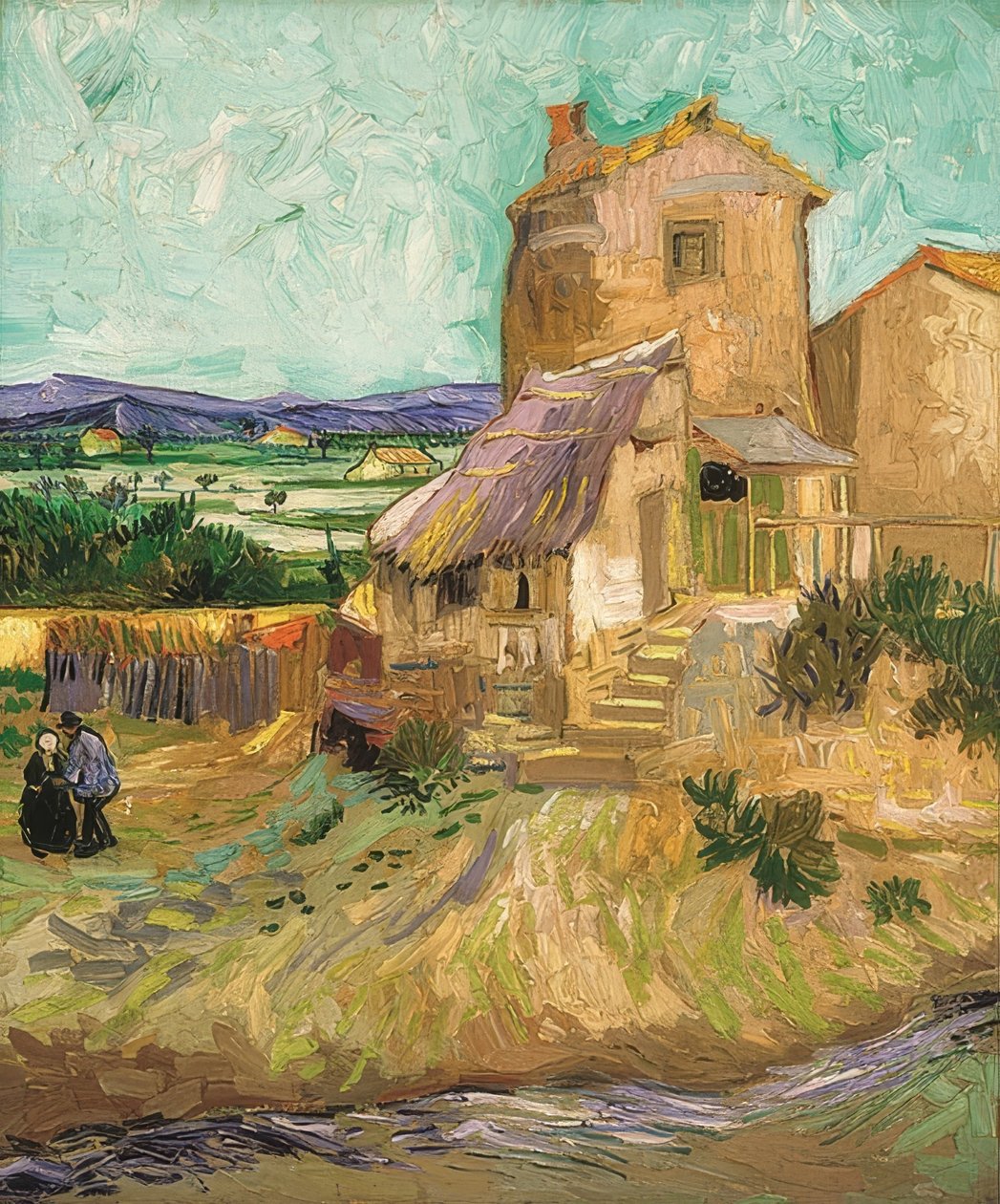 A casa de La Crau (Die alte Mühle). 1888 de Vincent van Gogh