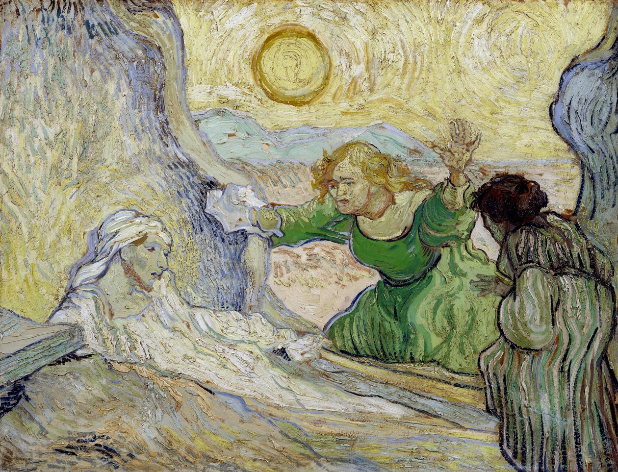 "La ressurrection de Lazare" (A Ressurreição de Lázaro (depois de Rembrandt)) Peinture de Vincent van Gogh (1853-1890) d