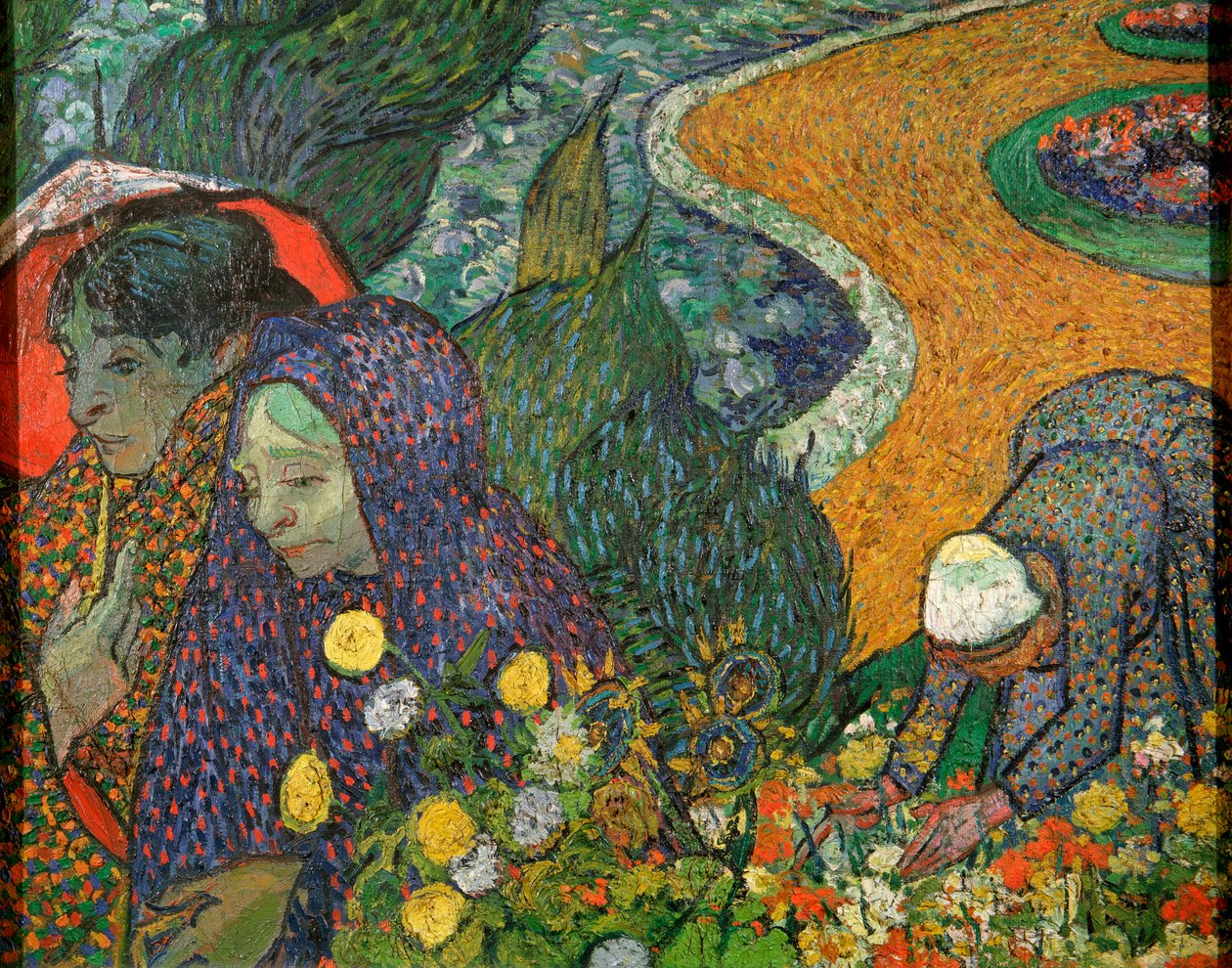 Senhoras de Arles Memória do Jardim em Etten, 1888. de Vincent van Gogh