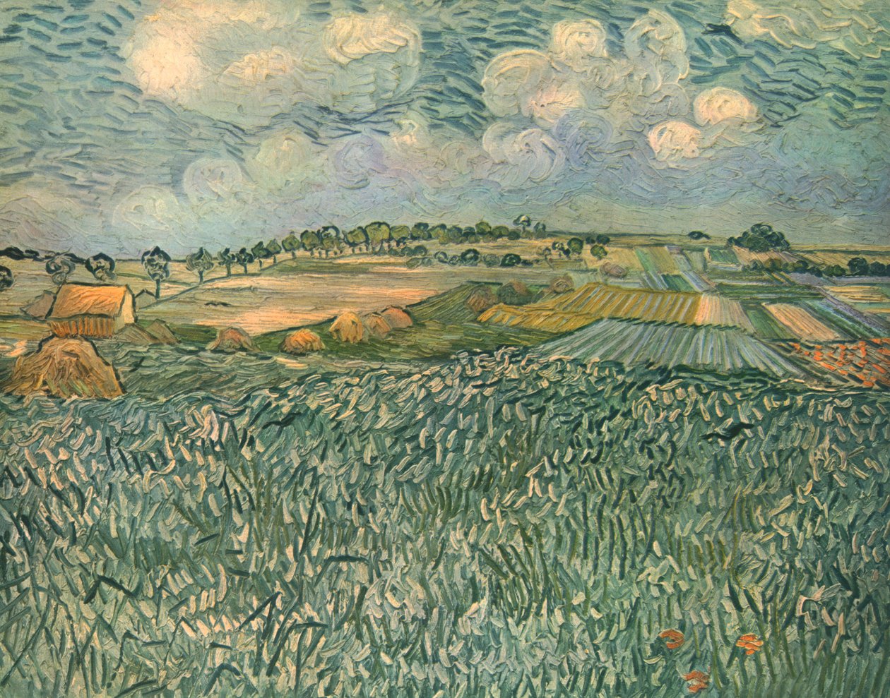 Paisagem perto de Auvers, junho de 1890, 1947. de Vincent van Gogh