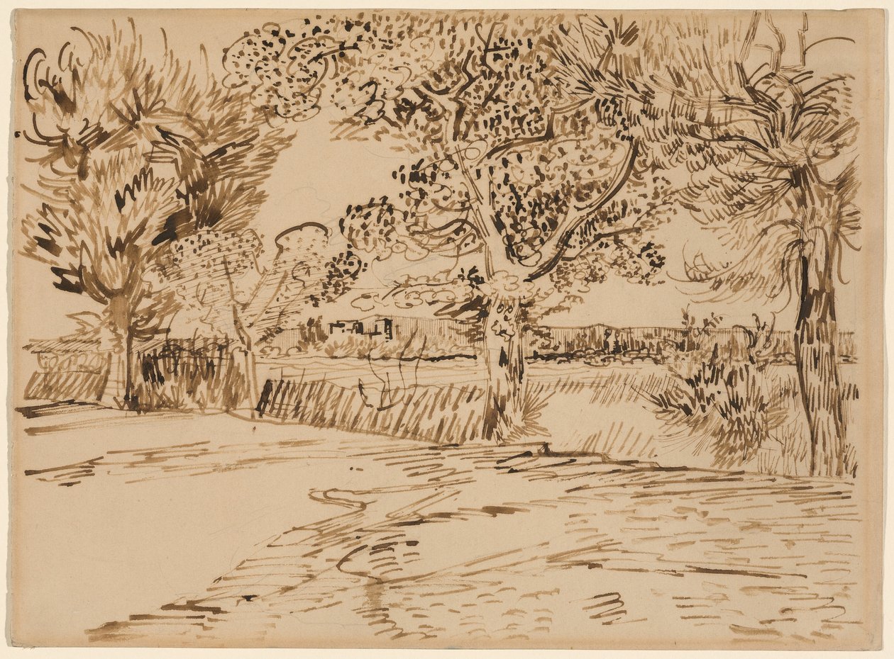 Paisagem em Arles de Vincent van Gogh