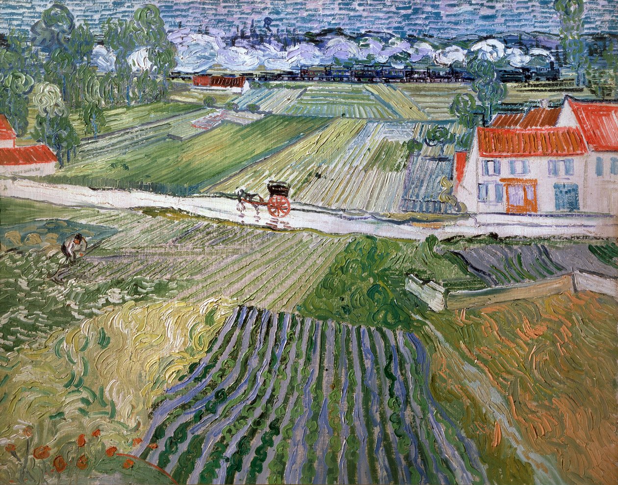 Paisagem em Auvers depois da chuva, 1890. de Vincent van Gogh