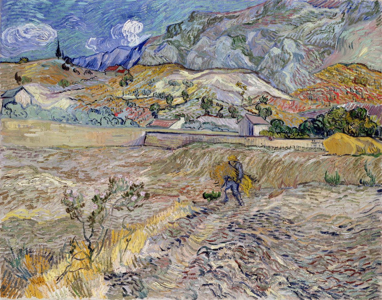 Paisagem em Saint-Remy (The Plouged Field) (óleo sobre tela) de Vincent van Gogh