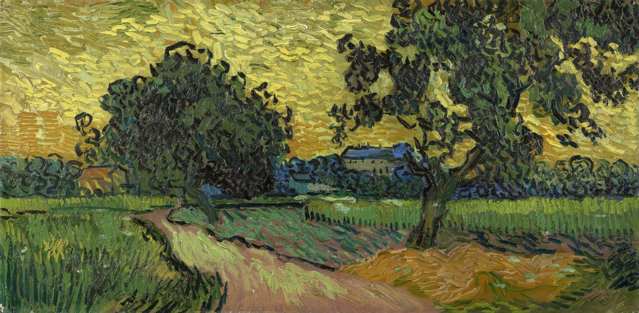 Paisagem ao crepúsculo de Vincent van Gogh