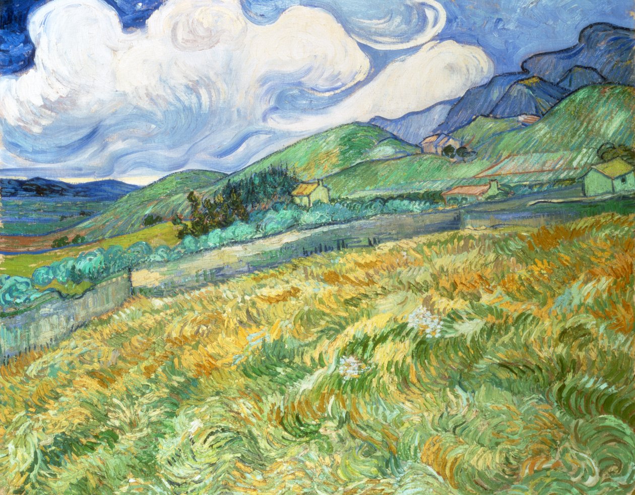 Paisagem de Saint-Remy de Vincent van Gogh
