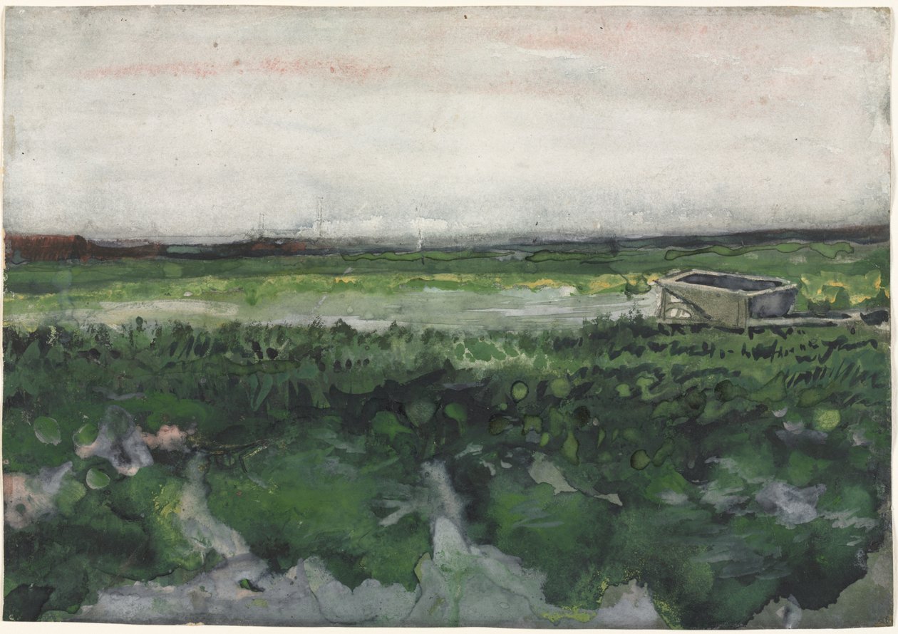 Paisagem com carrinho de mão de Vincent van Gogh