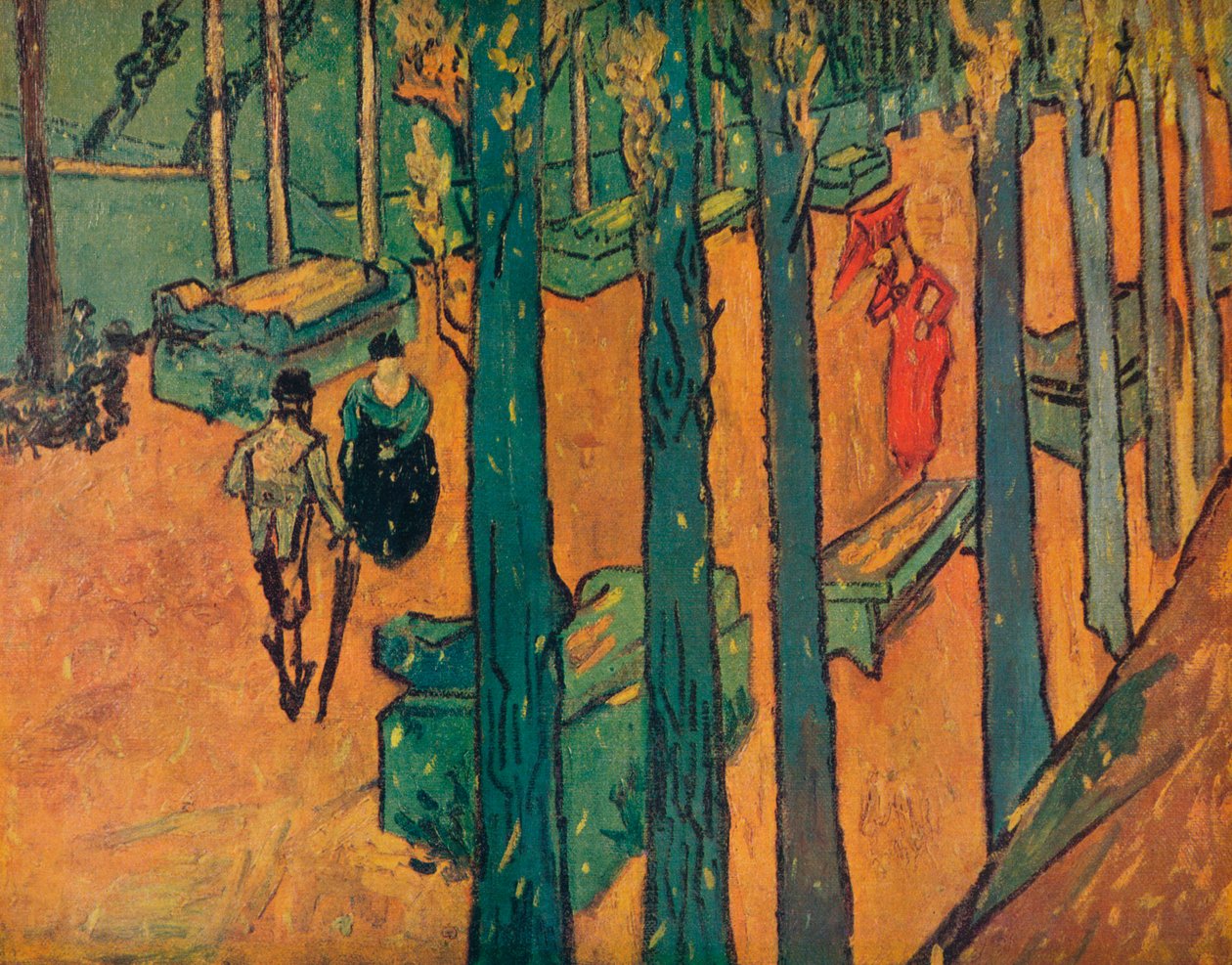 Le Aliscamps, 1888 de Vincent van Gogh