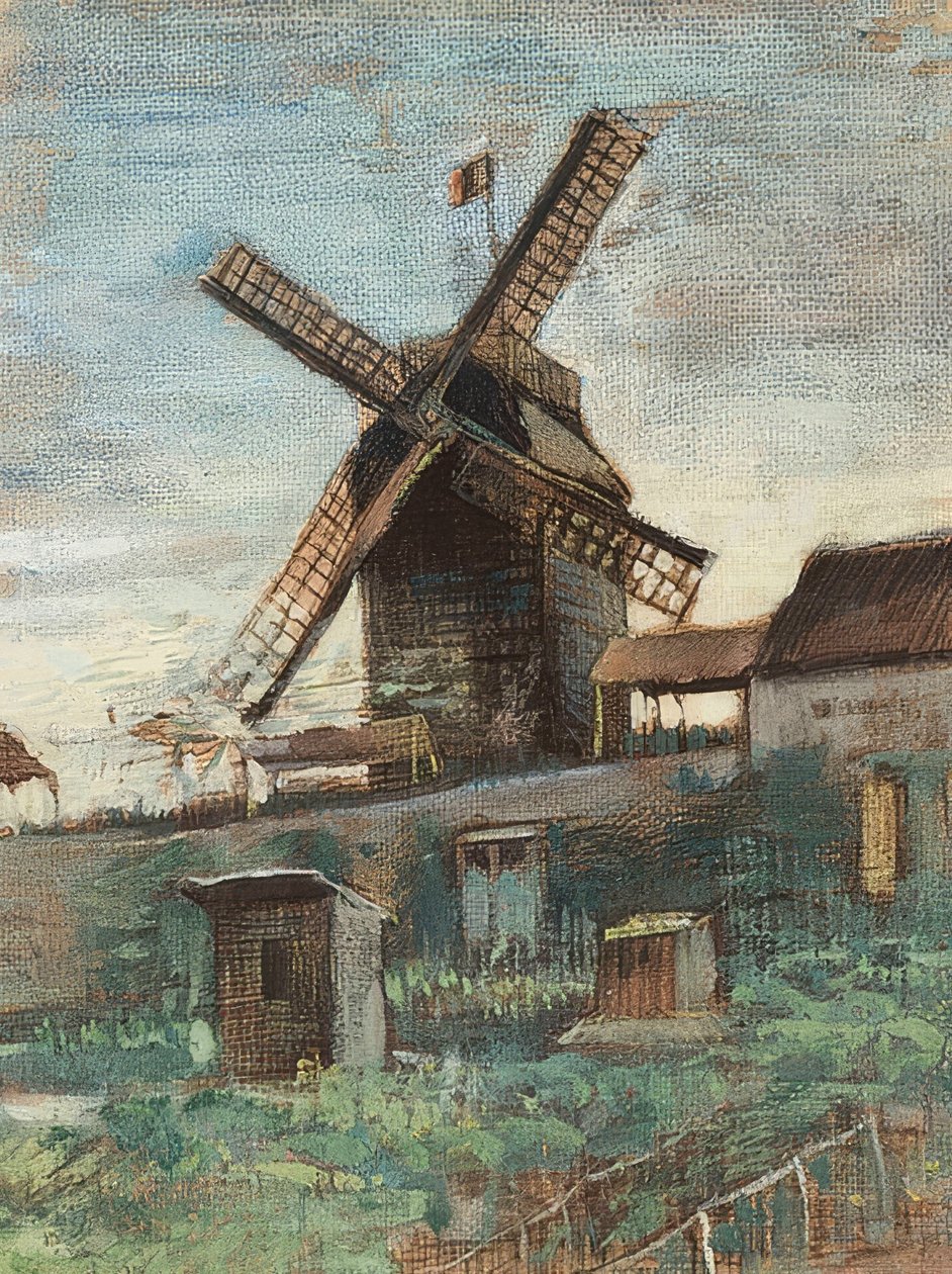 Le Moulin Le Blute-fin. 1886 de Vincent van Gogh