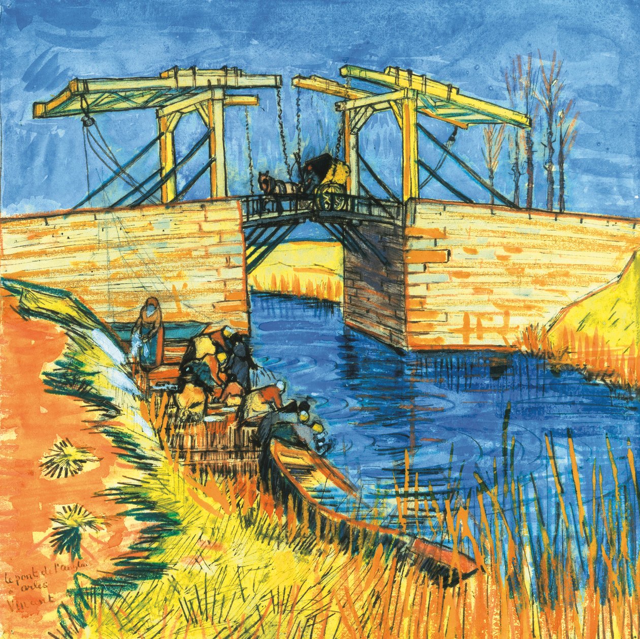 Ponte Langlois em Arles, 1888 de Vincent van Gogh
