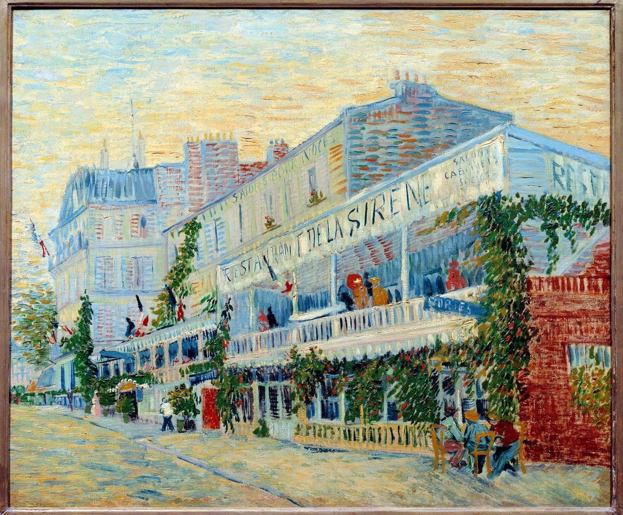 Le restaurant de la Sirene a Asnieres Painting de Vincent van Gogh (1853-1890) 1887 Sun. 0,54 x 0,65 m Paris, musee d