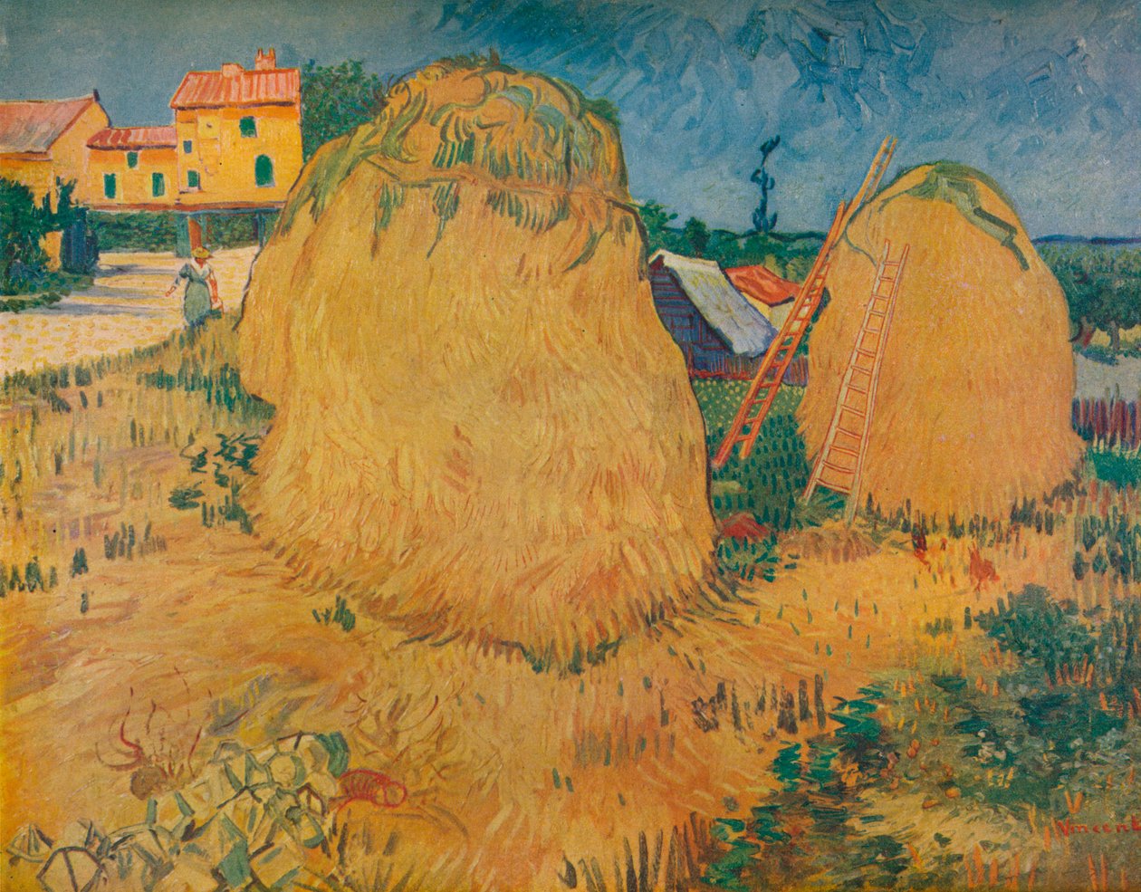 Les Meules En Provence, 1888 de Vincent van Gogh