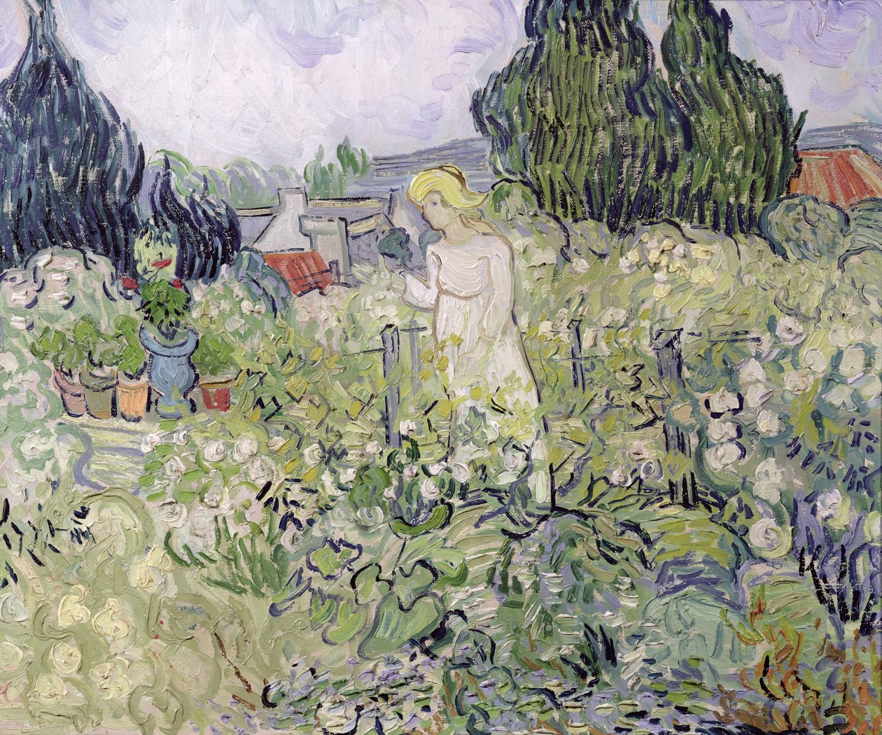 Mademoiselle Gachet em seu jardim em Auvers-sur-Oise de Vincent van Gogh