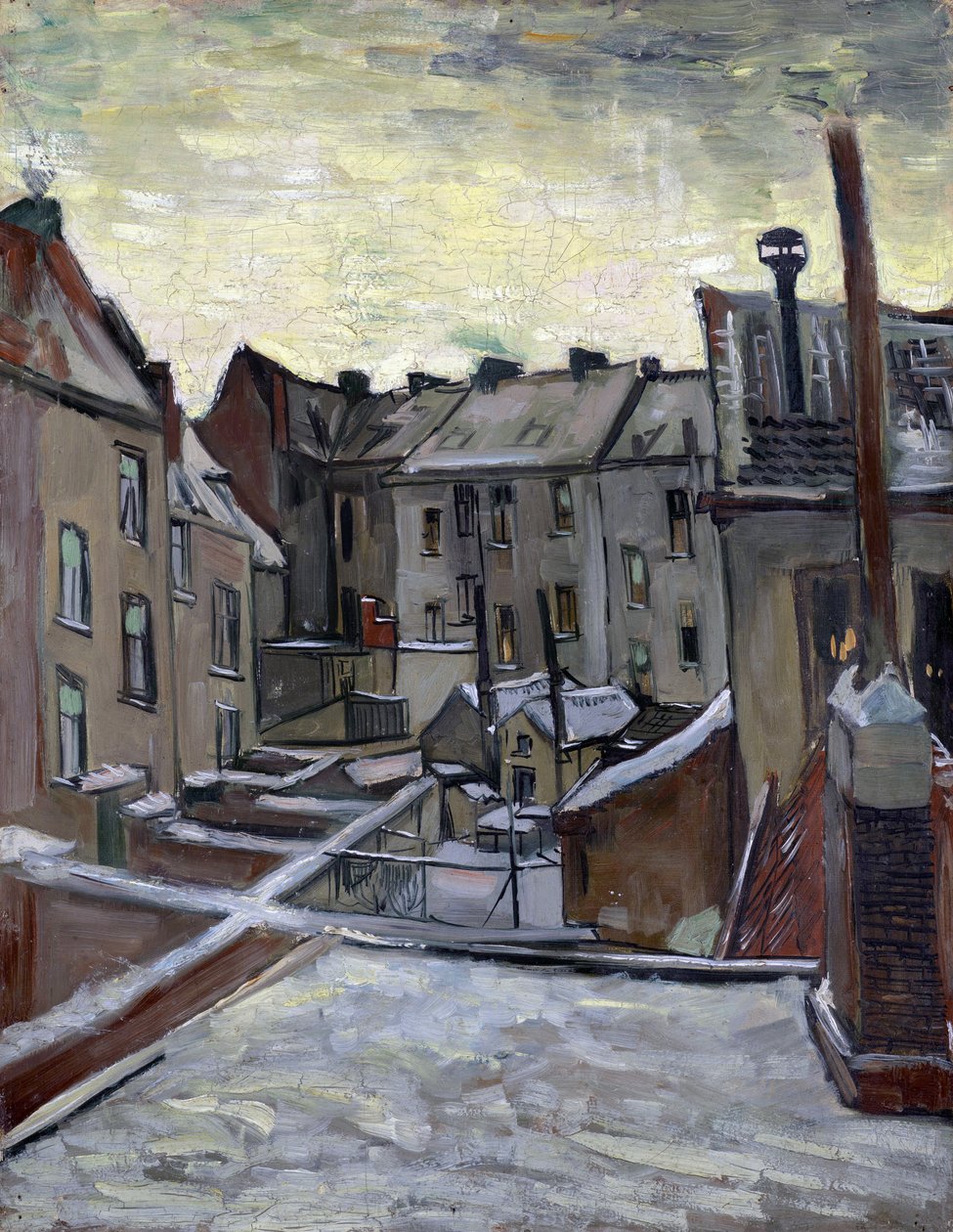 ""Casas vistas de trás"" (Casas vistas de trás) Pintura de Vincent van Gogh (1853-1890) 1885 Dim 44x33,5 cm Museu Van Gogh, Amsterdã de Vincent van Gogh