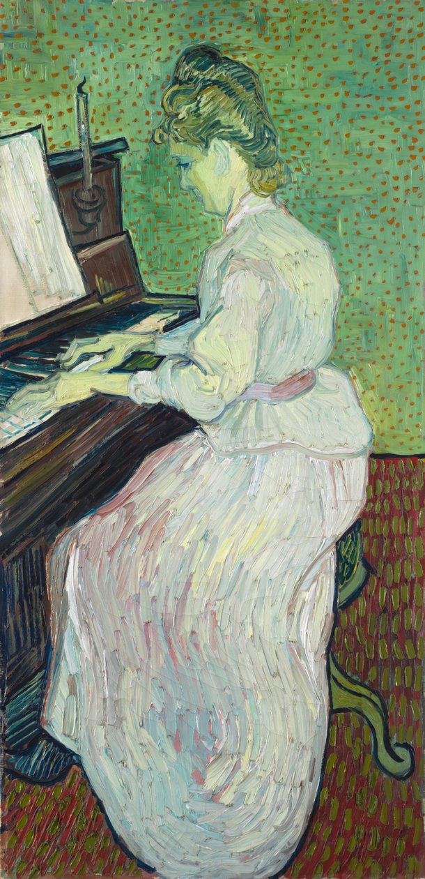 Marguerite Gachet no piano, 1890 de Vincent van Gogh