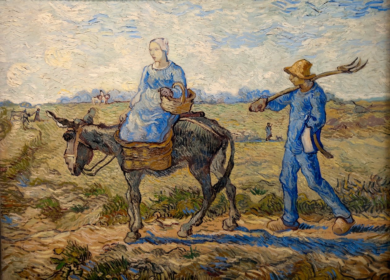 Bom dia. Ir para o trabalho (depois de Millet) de Vincent van Gogh