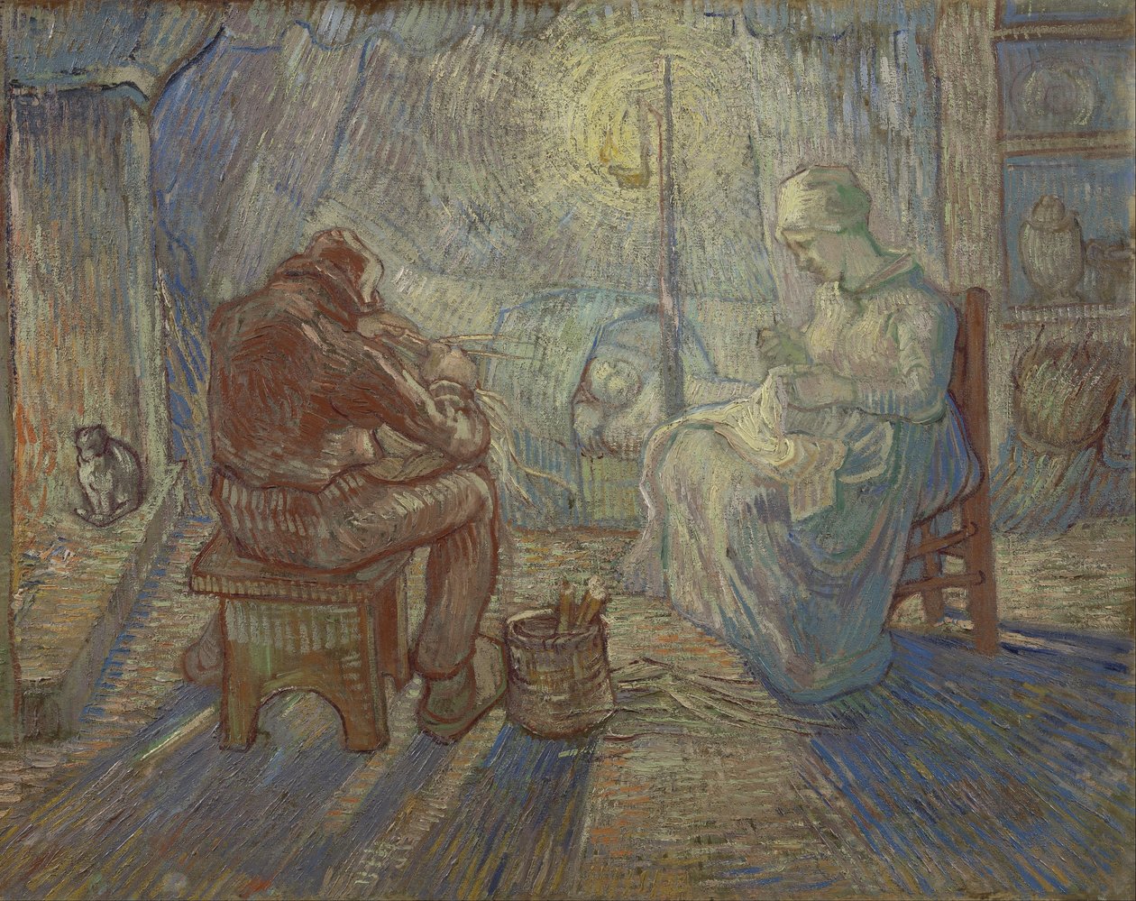 Noite (inspirada em Millet) de Vincent van Gogh