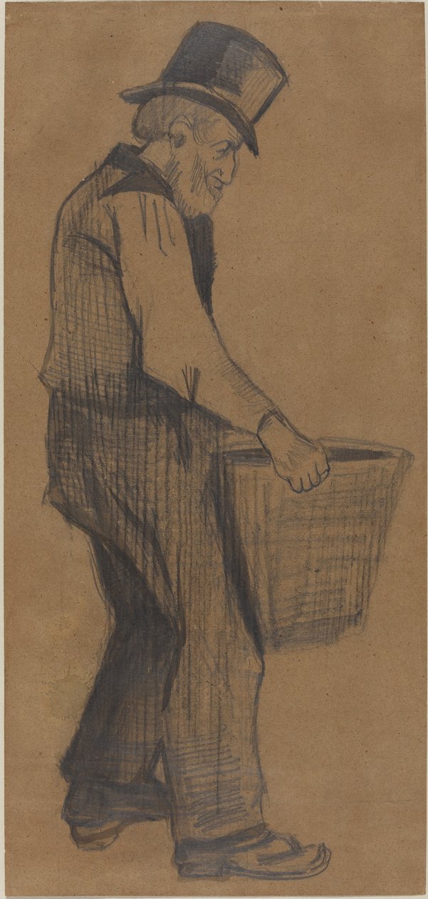 Velho carregando um balde, 1882. de Vincent van Gogh