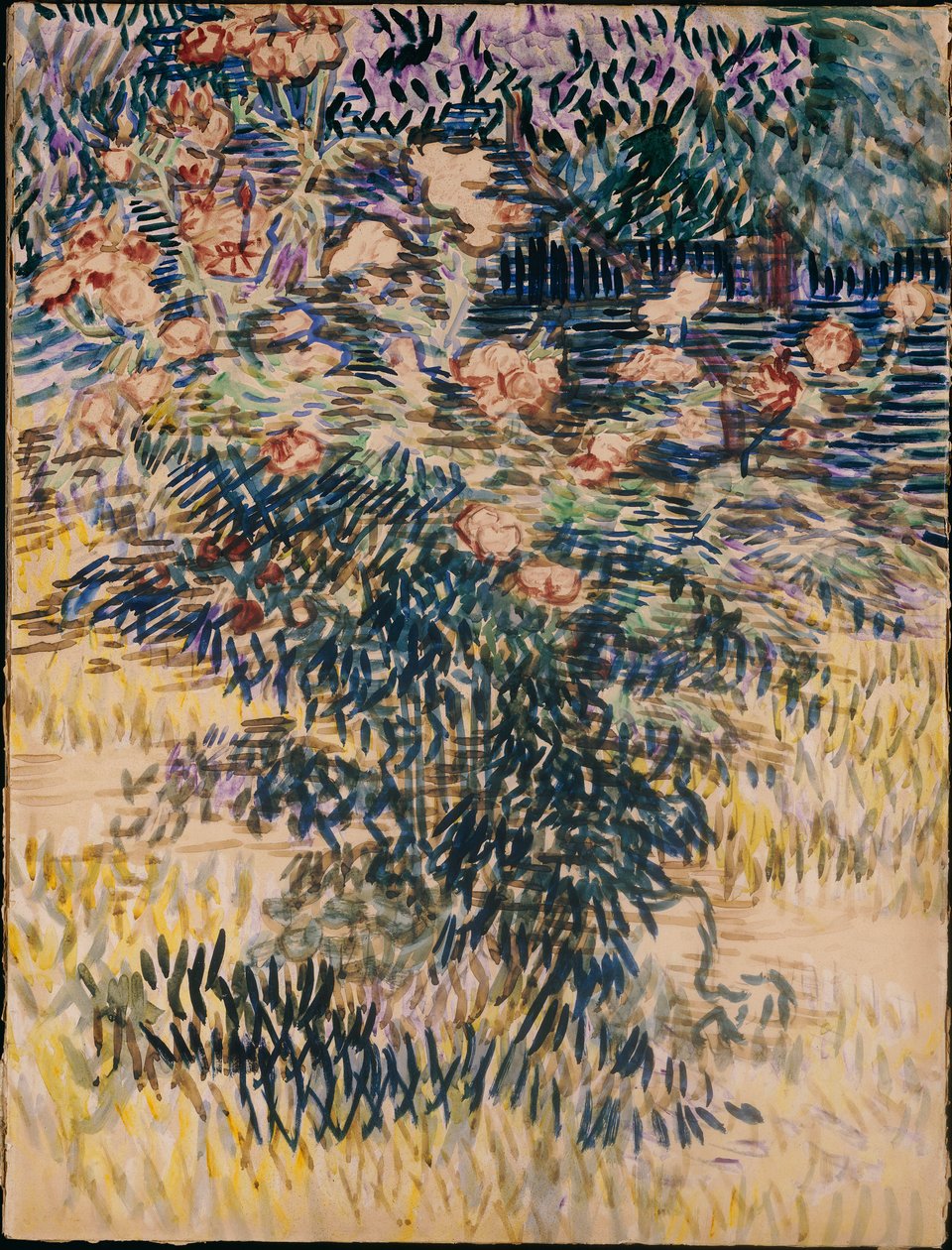 Oleandros, o Jardim do Hospital em Saint-Remy, 1889 de Vincent van Gogh
