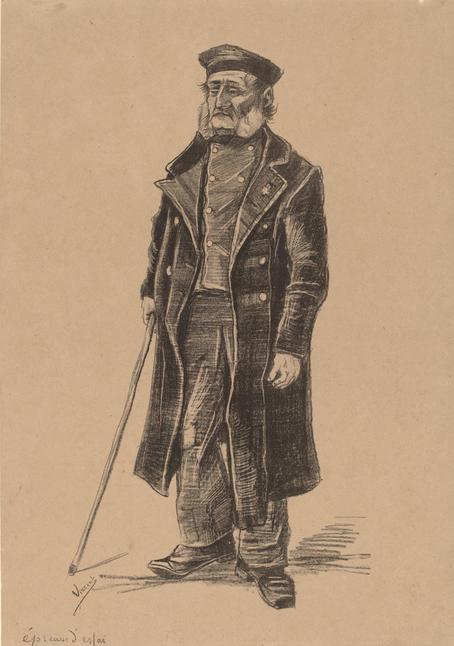 Habitantes de casas pobres, em pé, 1882. de Vincent van Gogh