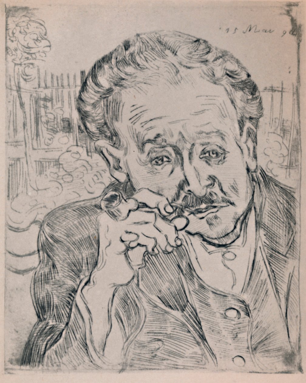 Retrato do Dr. Gachet, c.1890, 1946 de Vincent van Gogh