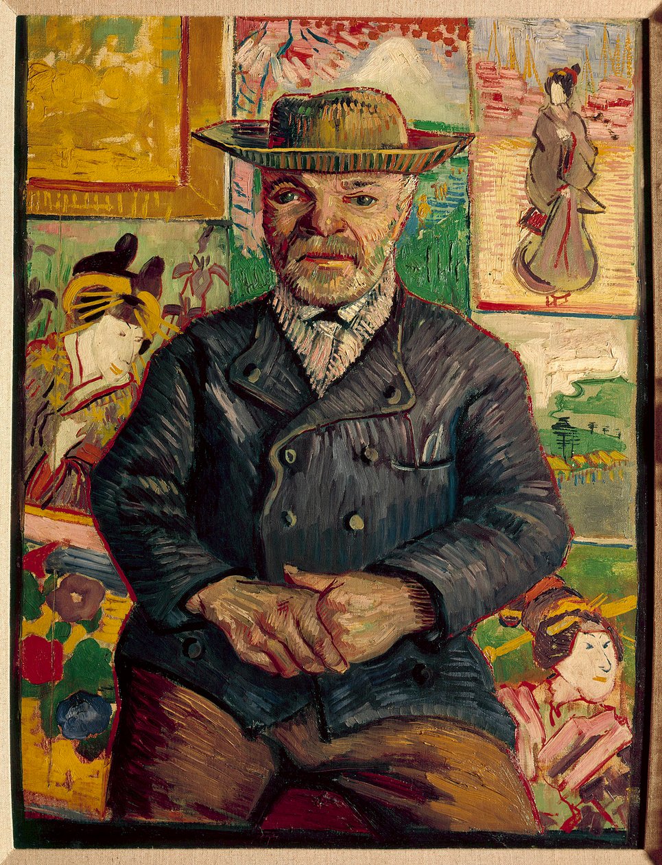 Retrato do Pai Tanguy Pintura de Vincent Van Gogh (1853-1890) Coleção Niarchos do século XIX - Retrato do Pai Tanguy (Julien Tanguy de Vincent van Gogh