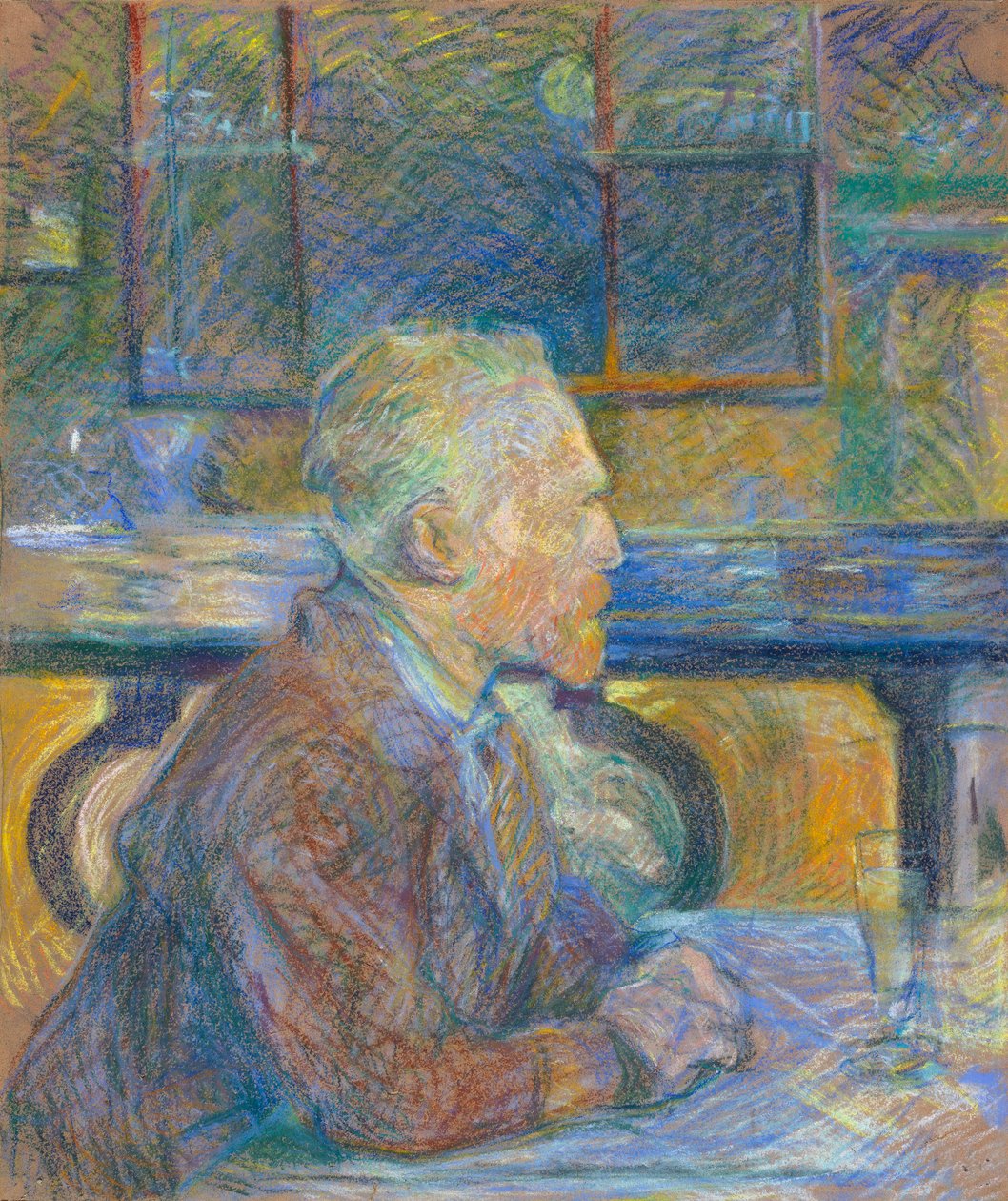 Retrato de Vincent van Gogh (1853-1890) por Toulouse-Lautrec, Henri, de (1864-1901) de Vincent van Gogh