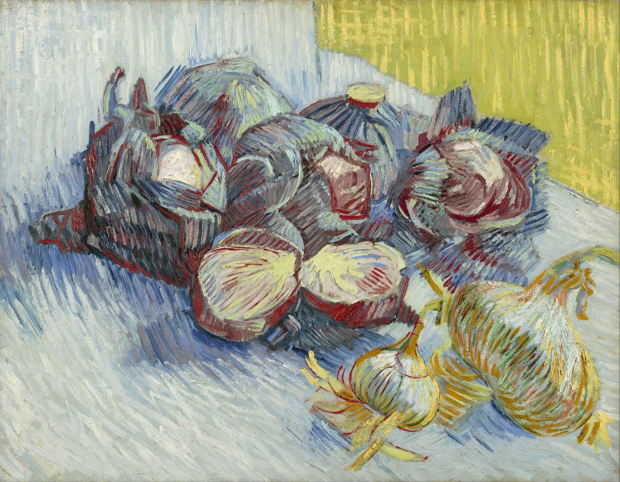 Repolhos vermelhos e cebolas de Vincent van Gogh