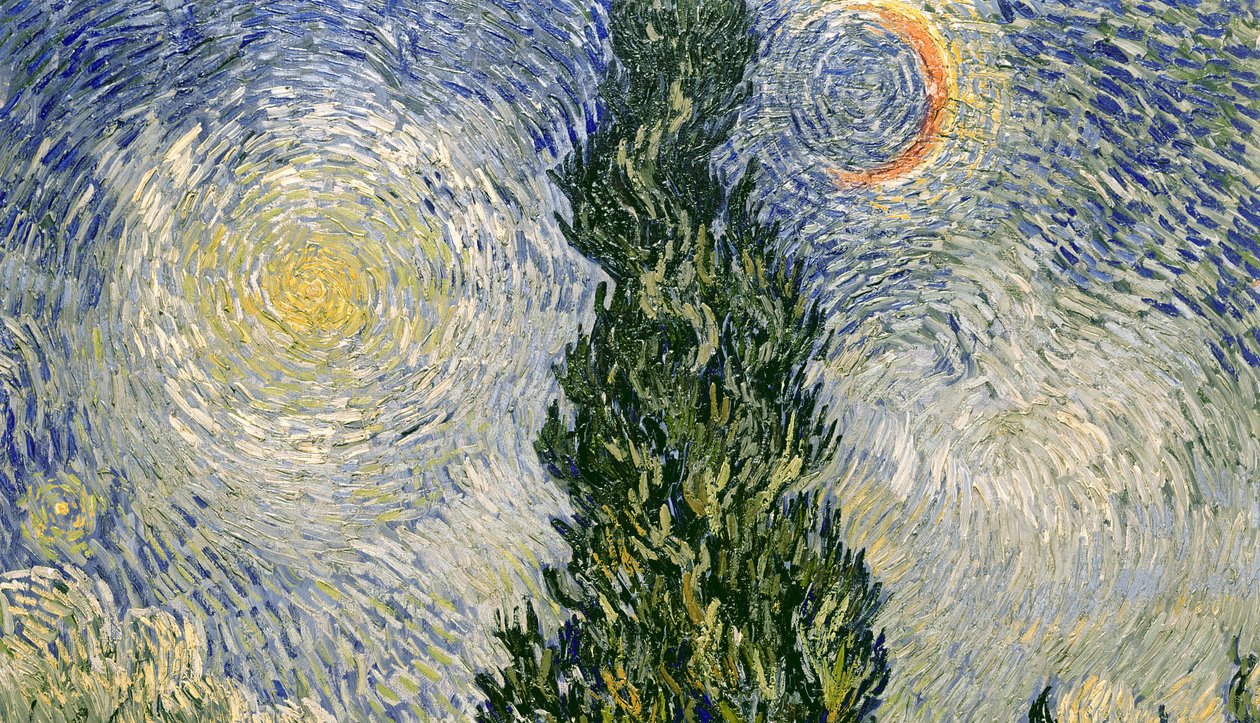 Estrada com Ciprestes de Vincent van Gogh
