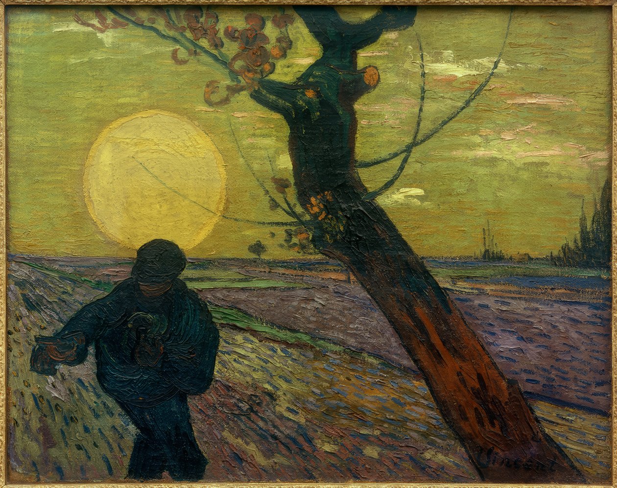 Semeador ao pôr do sol de Vincent van Gogh