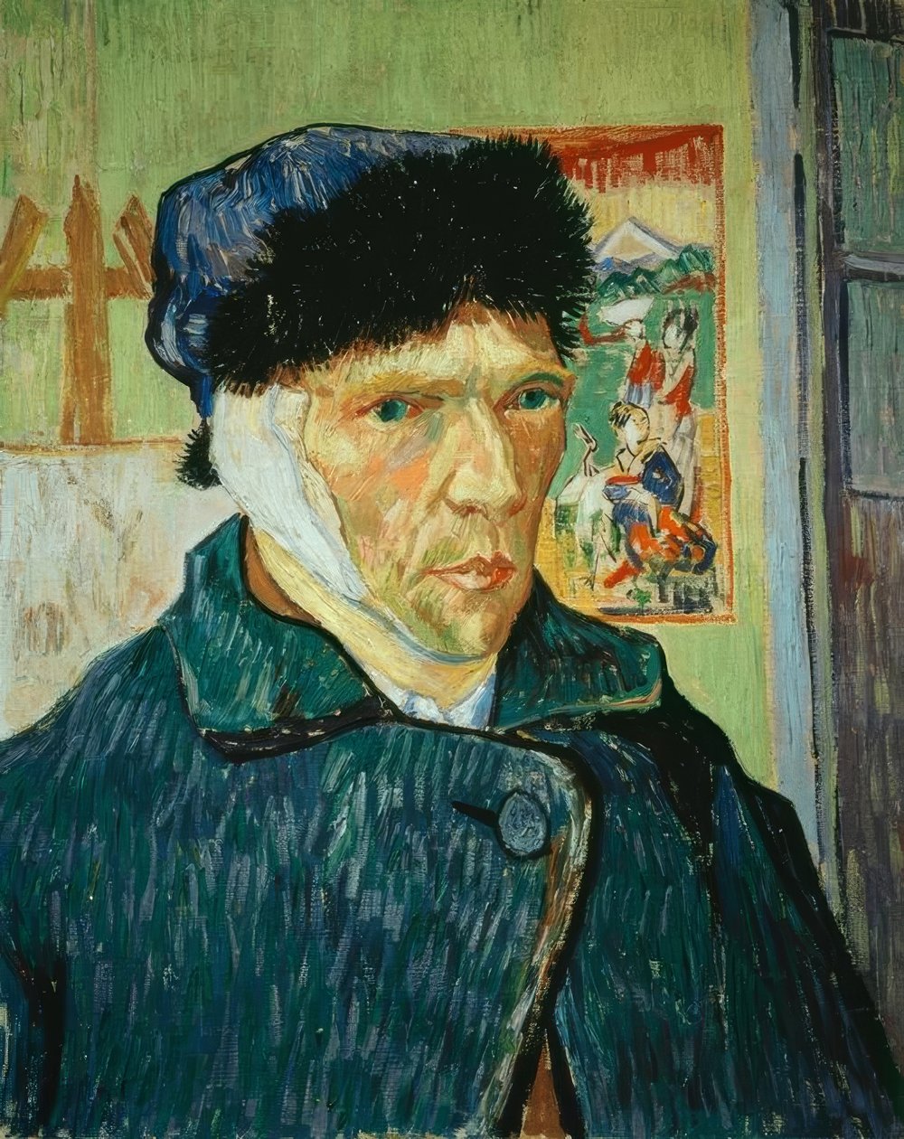 Auto-retrato com orelha conectada de Vincent van Gogh