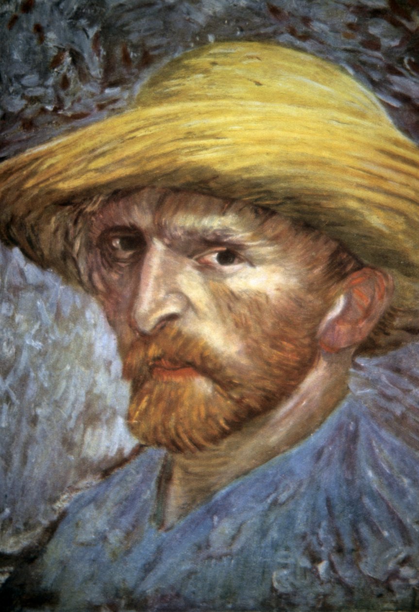 Auto-retrato com chapéu de palha, 1887 de Vincent van Gogh