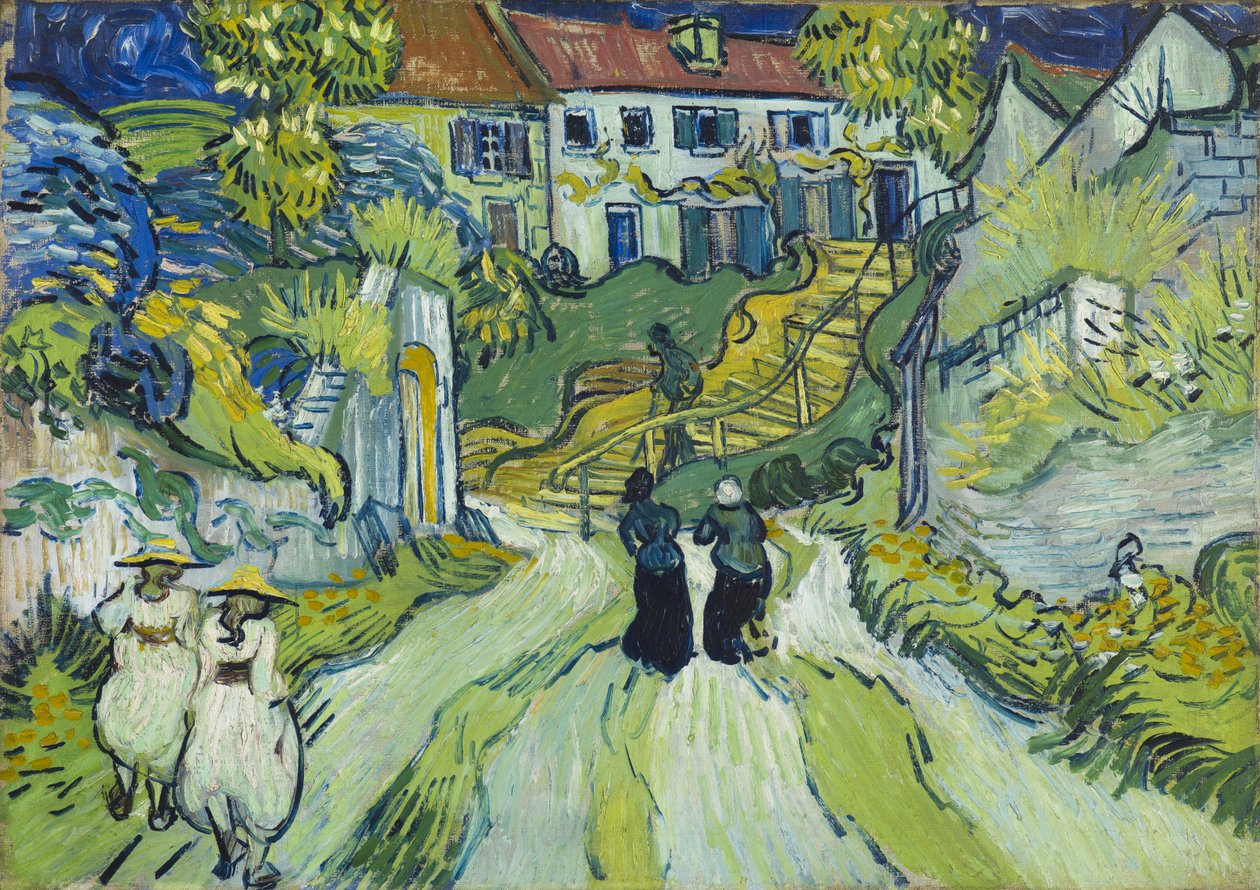 Escadaria de Auvers, julho de 1890 (óleo sobre tela) de Vincent van Gogh