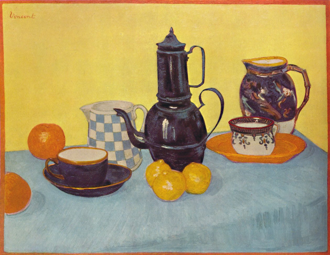Ainda vida com cafeteira, 1888, 1937. de Vincent van Gogh