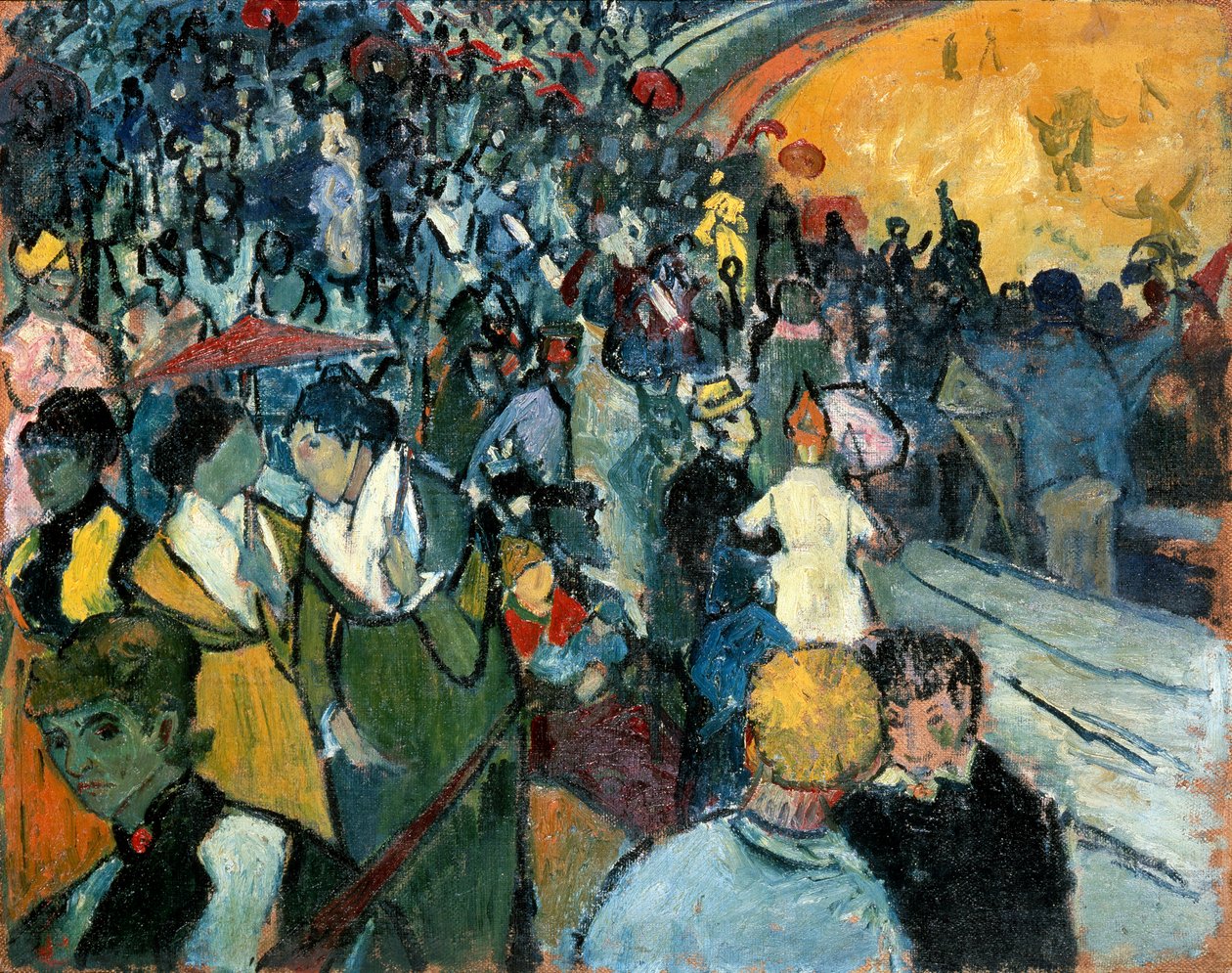 A arena em Arles, 1888. de Vincent van Gogh