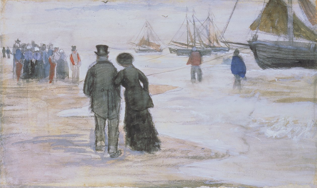 A praia em Scheveningen de Vincent van Gogh
