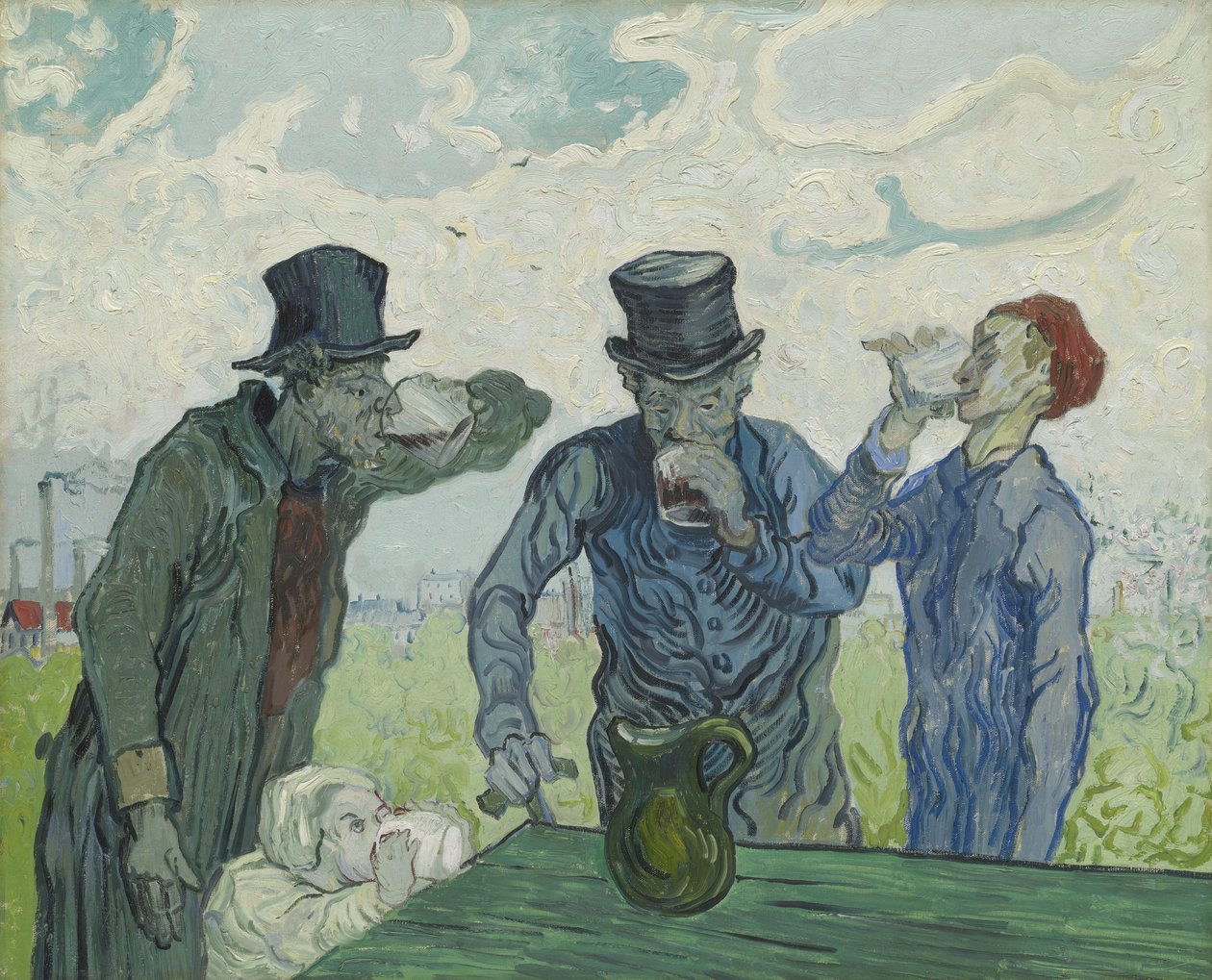 Os bebedores, 1890 de Vincent van Gogh