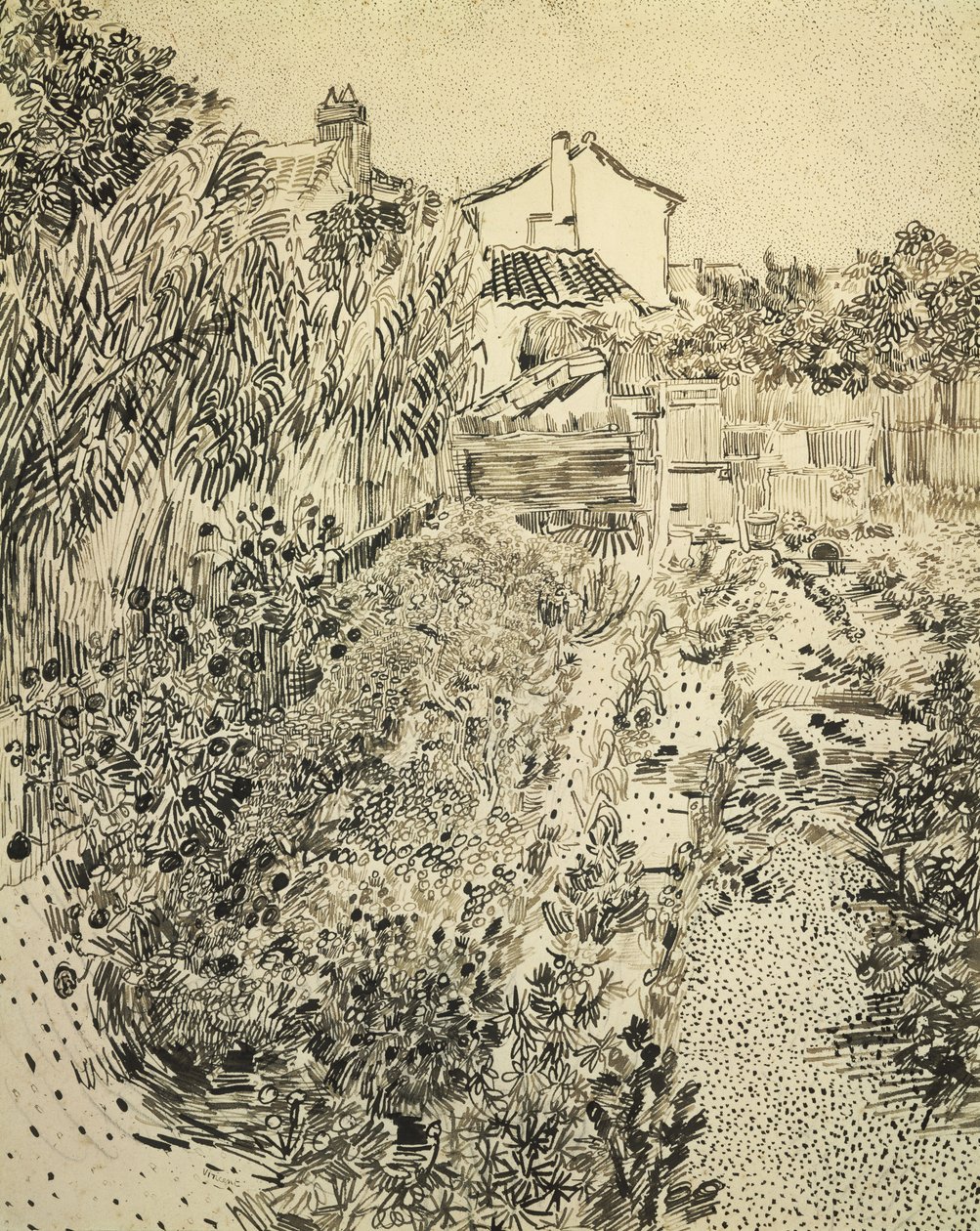 O jardim de flores, 1888 de Vincent van Gogh