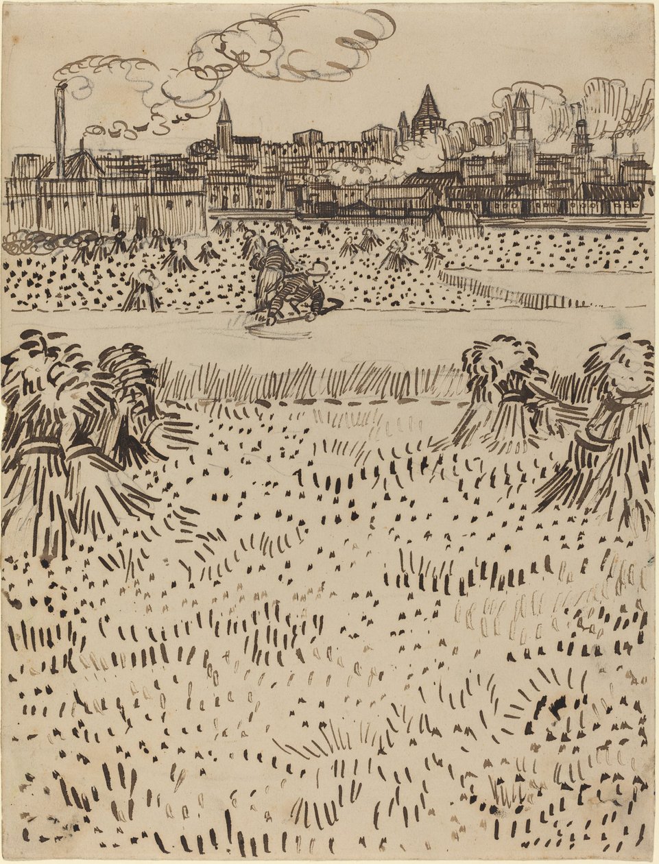 A colheita, 1888. de Vincent van Gogh
